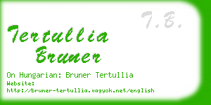 tertullia bruner business card